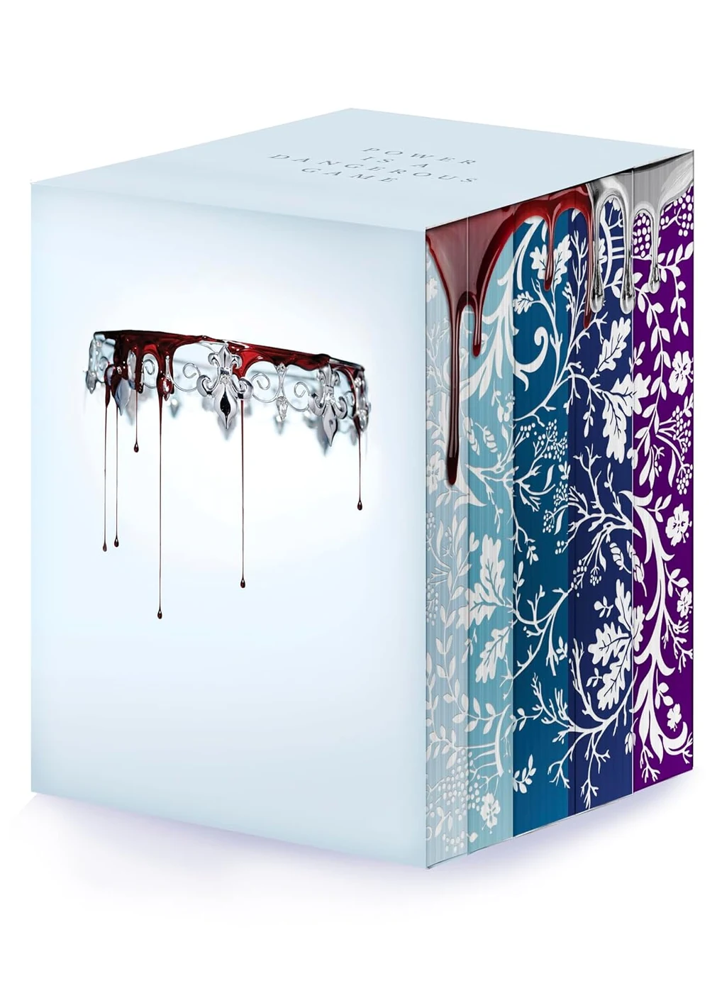 Red Queen 10th Anniversary Deluxe 5-book Box Set with stenciled edges: Red Queen, Glass Sword, King's Cage, War Storm, Broken Throne
