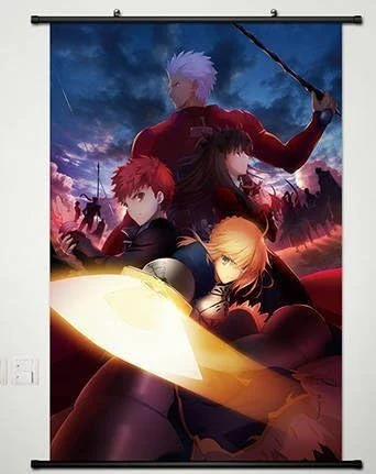 Poster Anime Fate Stay Night Home Decor Wall Scroll Janpan Art Cosplay Rin Tohsaka 23.6 x 35.4 Inches-429[A]