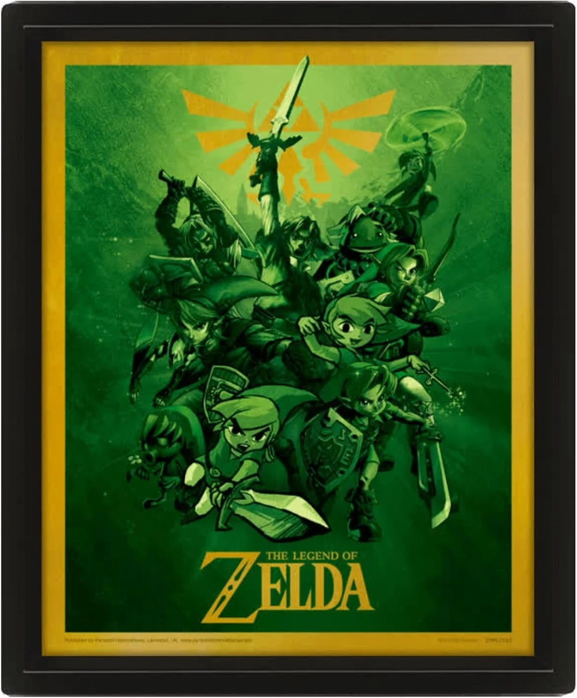 The Legend of Zelda Link 3D Lenticular Poster, Multi-Colour, 10 x 8-Inch