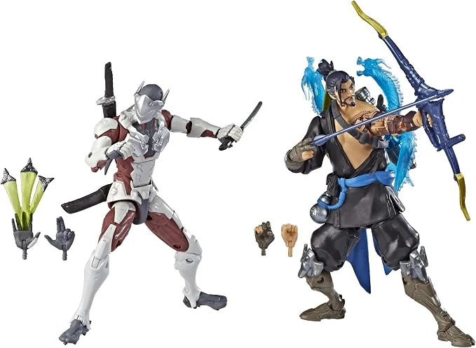 Hasbro Toys Overwatch Ultimates Series Hanzo and Genji Dual Pack 6-Inch-Scale Collectible Action Figures with Accessories - Blizzard Video Game Characters