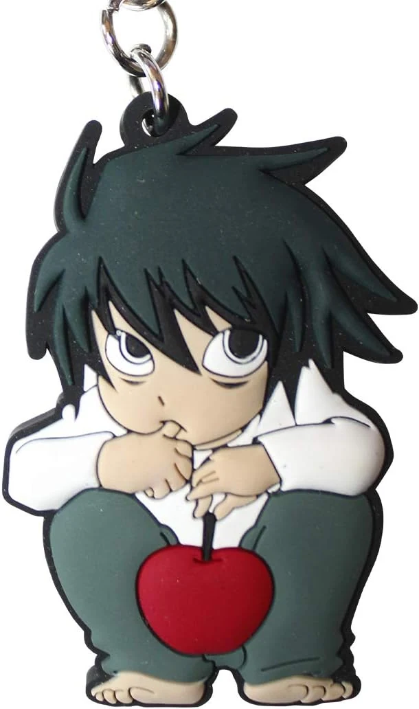 ABYstyle Death Note Detective "L" Soft PVC Keychain 1.5" x 2" Anime Manga Accessories Merch Gift