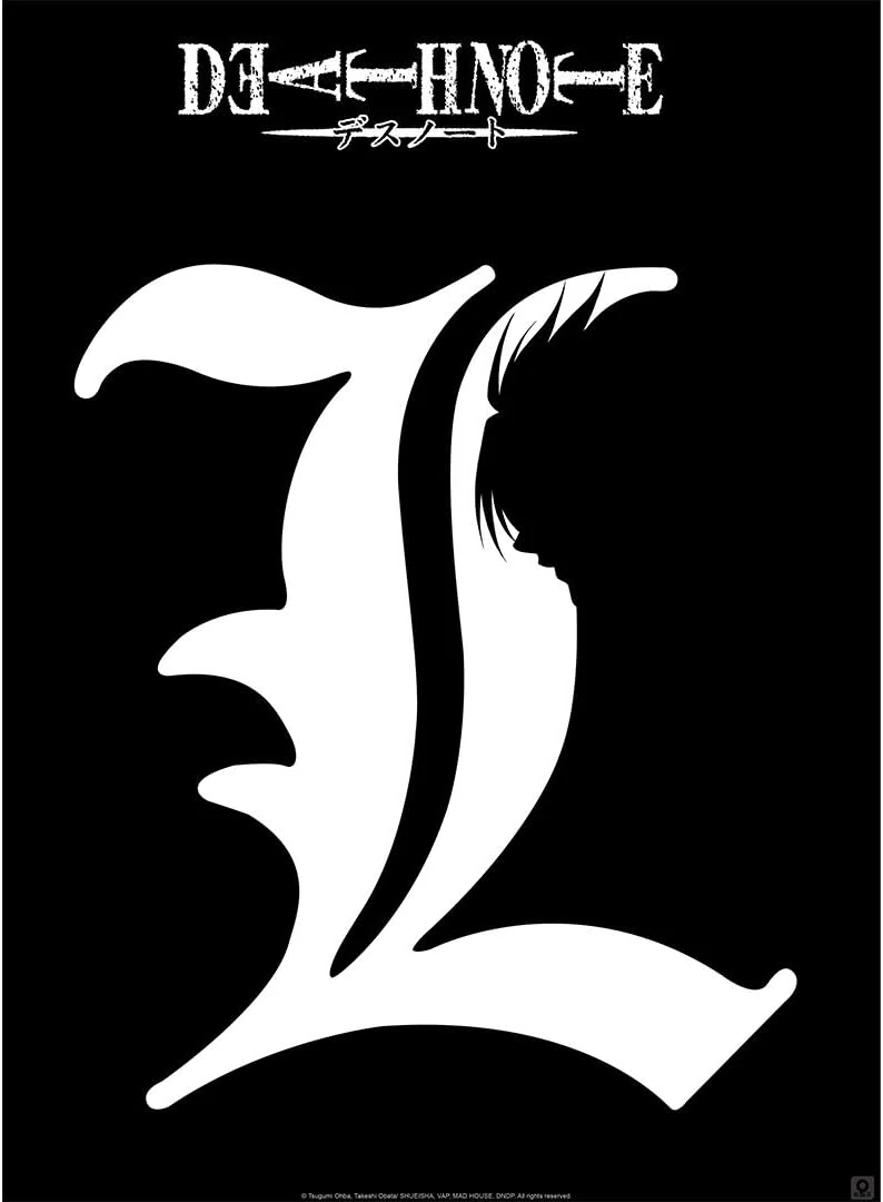 ABYSTYLE Death Note L Silhouette Unframed Mini Poster 15 x 20.5 Anime Manga Wall Art Prints for Bedroom Office Living Room Home Decor Gift Fans