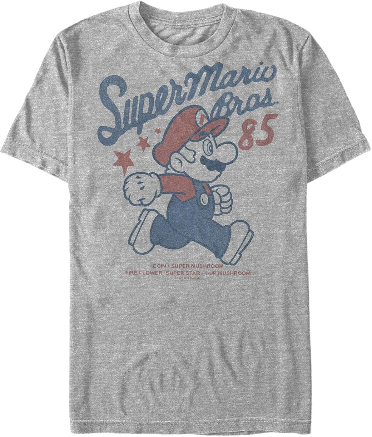 Nintendo Mens Nintendo Super Mario Running Profile 1985 T-shirtT-Shirt