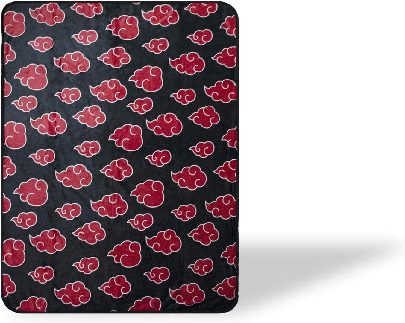 JUST FUNKY Naruto: Shippuden Akatsuki Red Cloud Anime Throw Blanket | Naruto Blanket Anime Soft Blankets and Throws | Official Naruto: Shippuden Akatsuki Blanket | Measures 60 x 45 Inches
