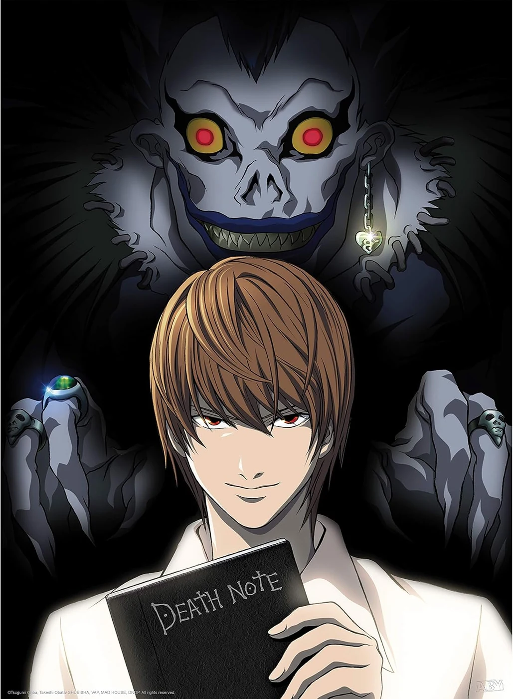 ABYSTYLE Death Note Light & Ryuk Unframed Mini Poster 15 x 20.5 Anime Manga Wall Art Prints for Bedroom Office Living Room Home Decor Gift