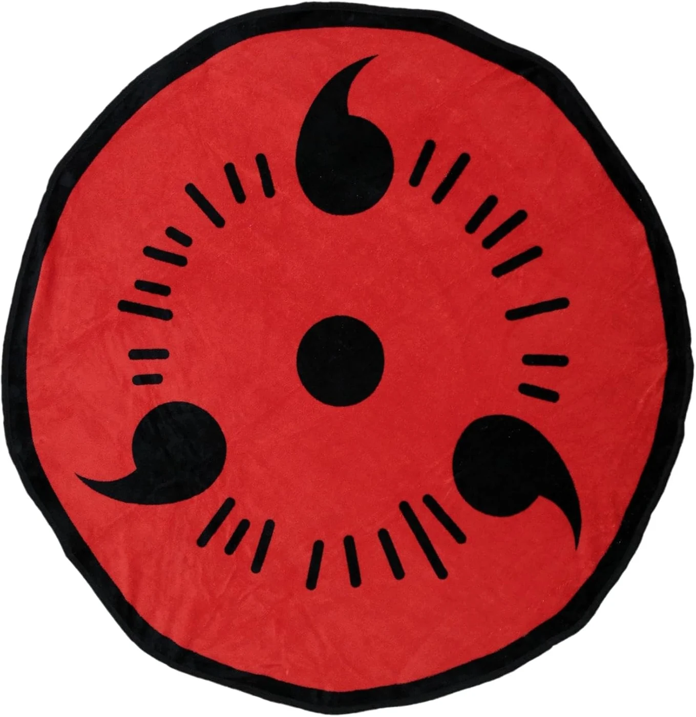 JUST FUNKY Naruto Shippuden Sharingan 48 Inch Round Fleece Throw Blanket