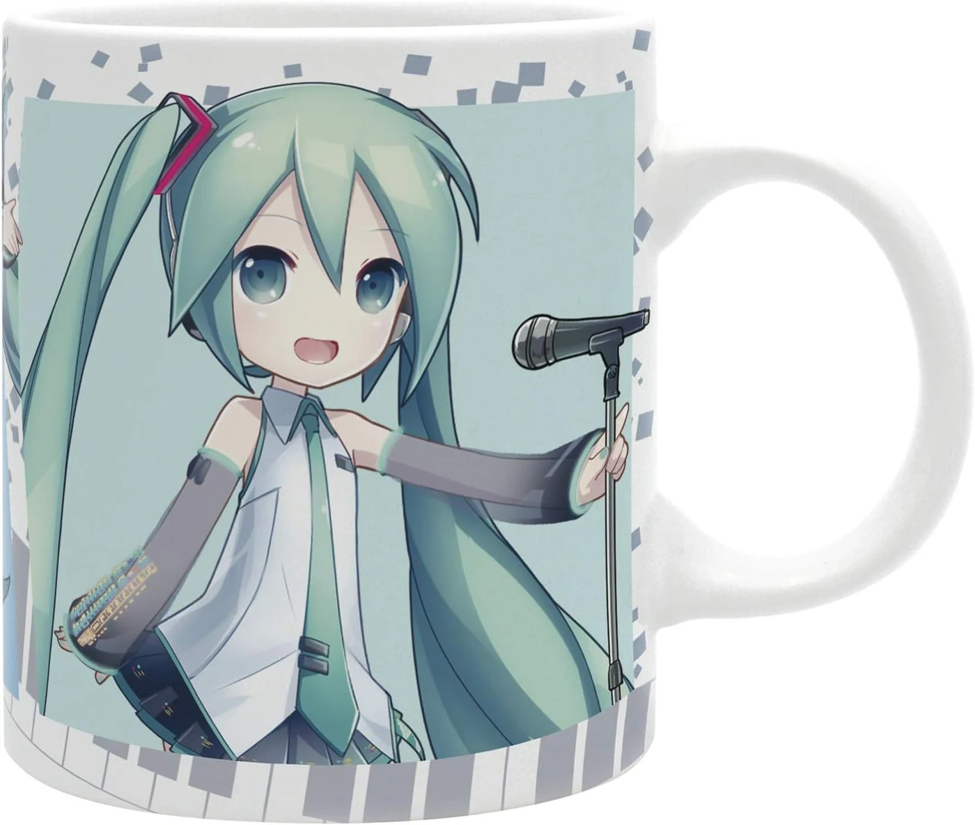 ABYSTYLE Hatsune Miku Pastel Ceramic Coffee Tea Mug 11 Oz. Anime Manga Drinkware Dishwasher Microwave Safe Home & Kitchen Essentials Gift
