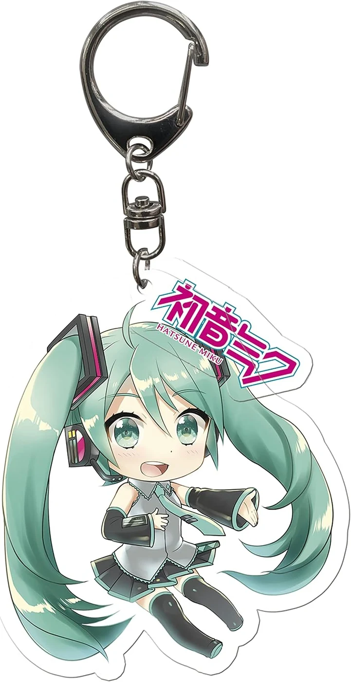 ABYSTYLE Hatsune Miku Acrylic Keychain with Charm 2.25" Anime Manga Accessories Merch Gift
