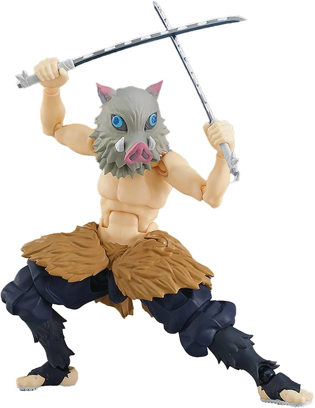 Max Factory Demon Slayer: Kimetsu no Yaiba Inosuke Hashibira Deluxe Figma Action Figure, Multicolor