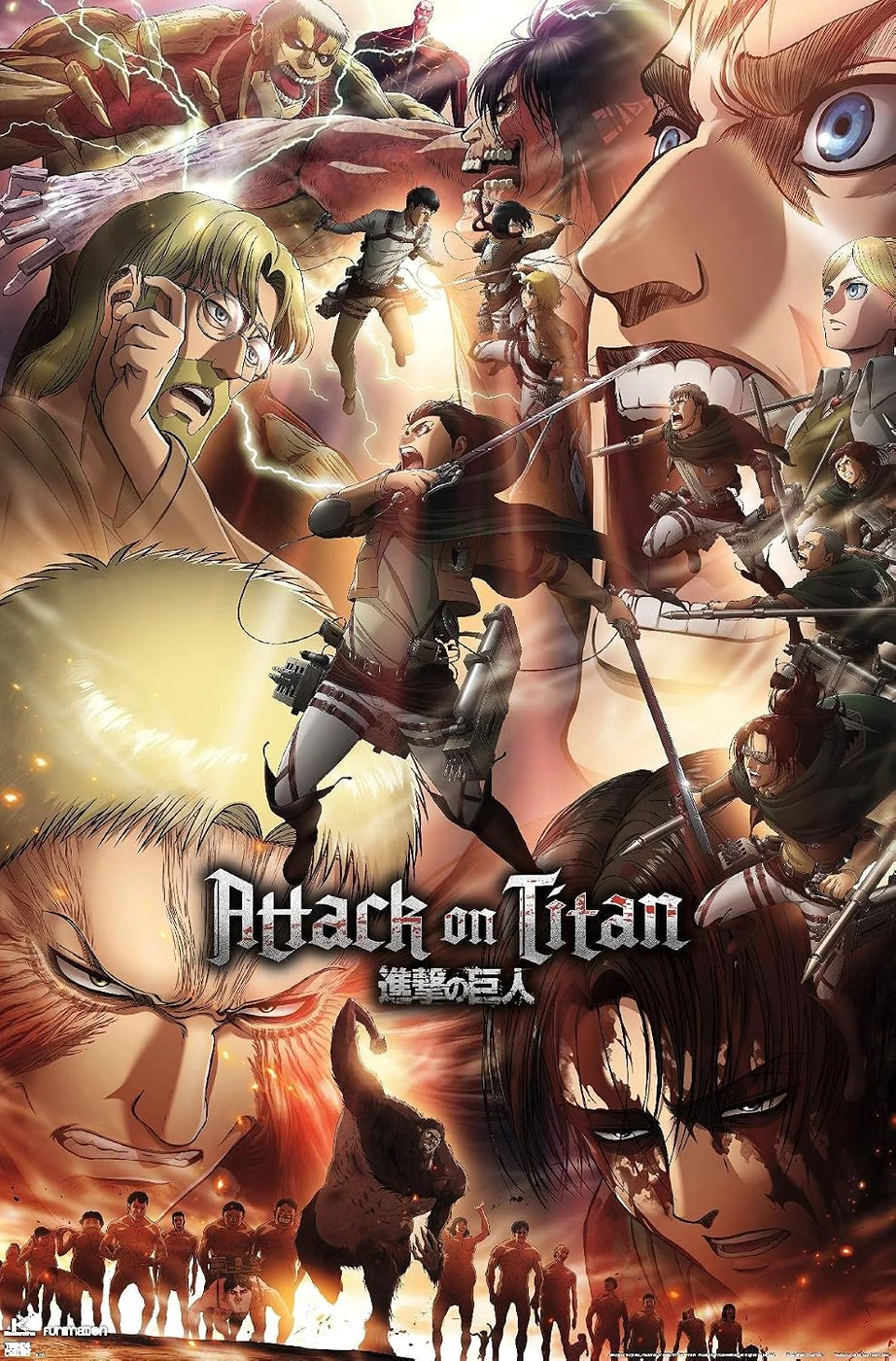 Attack on Titan: Season 3 - Key Art Wall Poster, 34L" x 22.4W", Premium Unframed Version