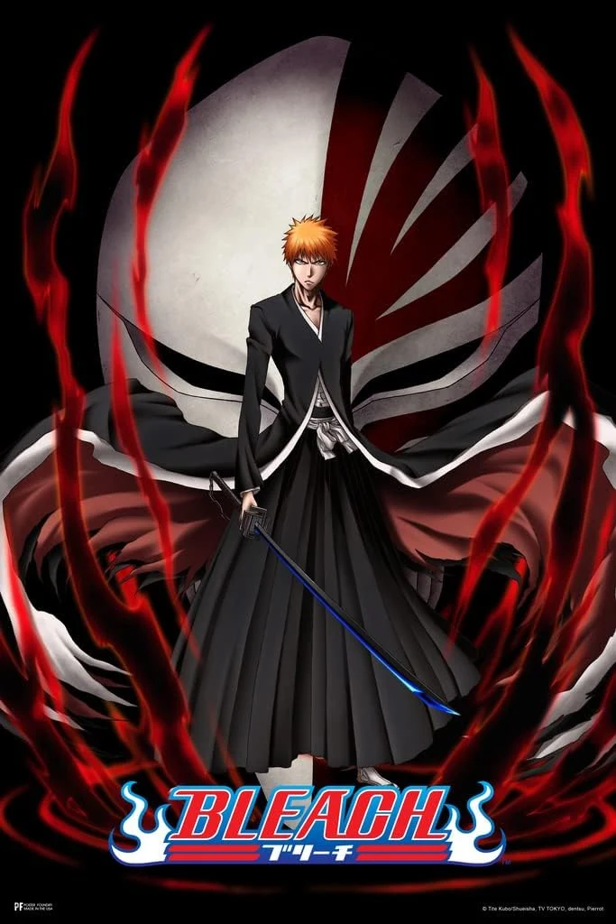 Bleach Poster Ichigo Kurosaki Anime Posters Merch Manga Series Soul Reaper Japanese Animation Cool Wall Art Print 12x18