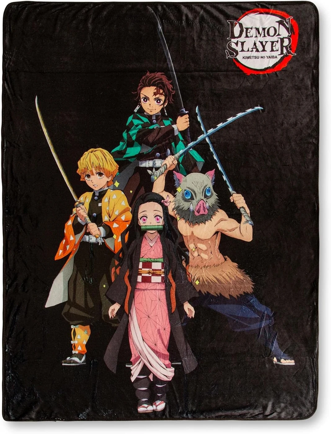 Surreal Entertainment Demon Slayer Group 45 x 60 Inch Fleece Throw Blanket