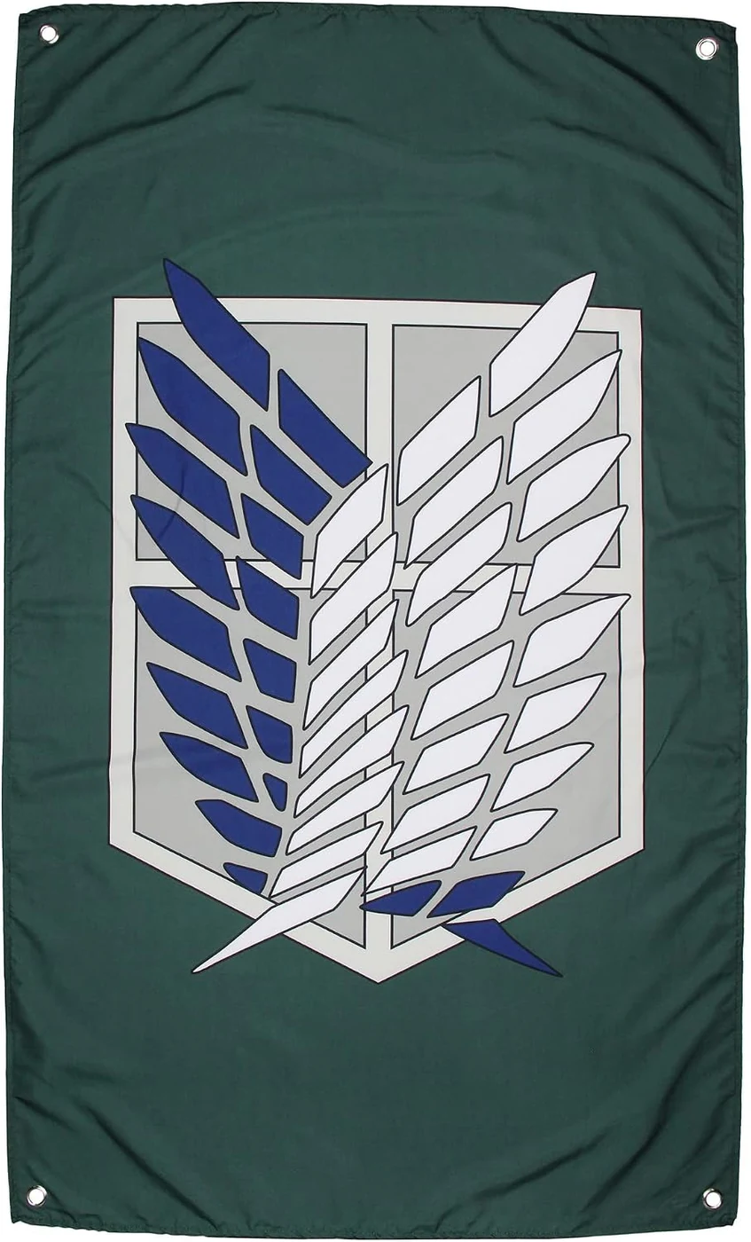 Attack On Titan Scout Regiment Logo Tapestry Wall Hanging Art 30" x 50"