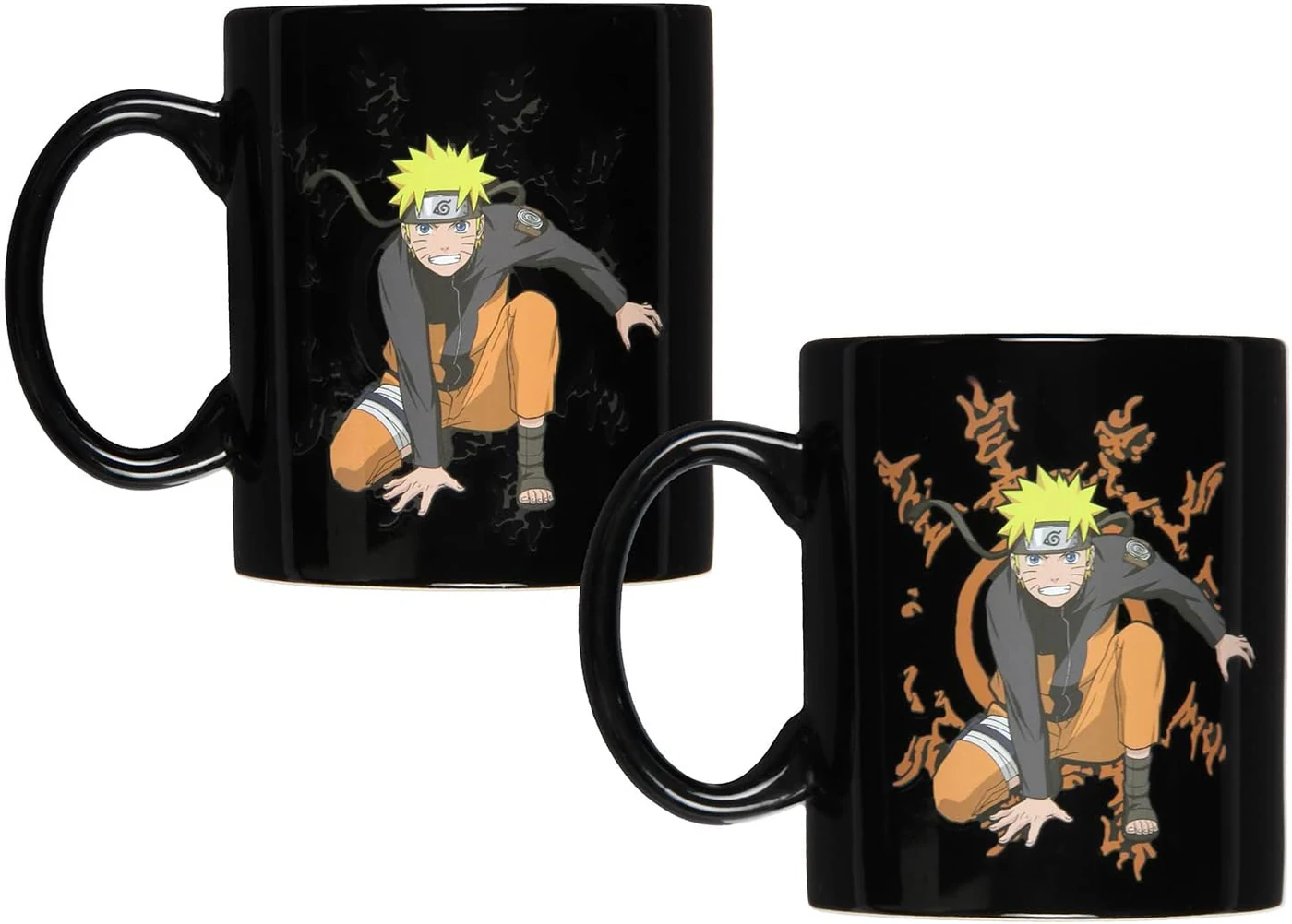 JUST FUNKY Naruto Shippuden Anime Manga Heat Reactive Color Changing 16 OZ. Tea Coffee Mug Cup