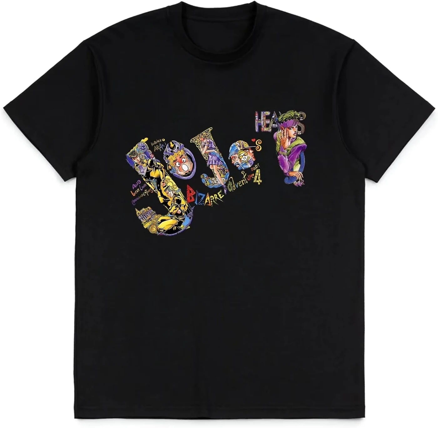 JoJo's Bizarre Adventure Shirt Anime Fashion Trend t-Shirt Unisex Short-Sleeved Tops Teen Fans Gifts tee Shirt