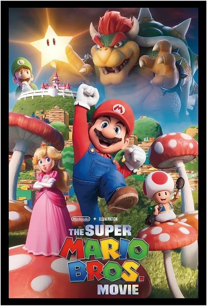 XIHOO The Super Mario Bros. Poster 2023 Movie Posters Prints Bedroom Decor Silk Canvas for Wall Art Print Gift Home Decor Unframe Poster 11x17inch 28x43cm