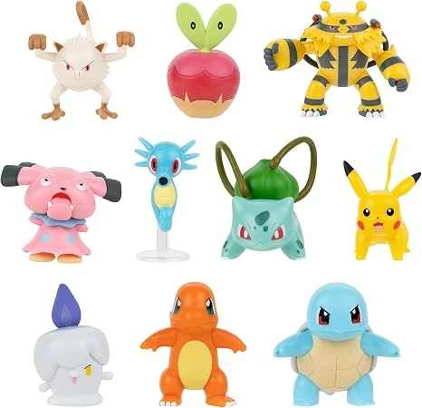 Pokemon Battle Figure Pack Nine 2-inch Figures and One 4.5-inch Figure