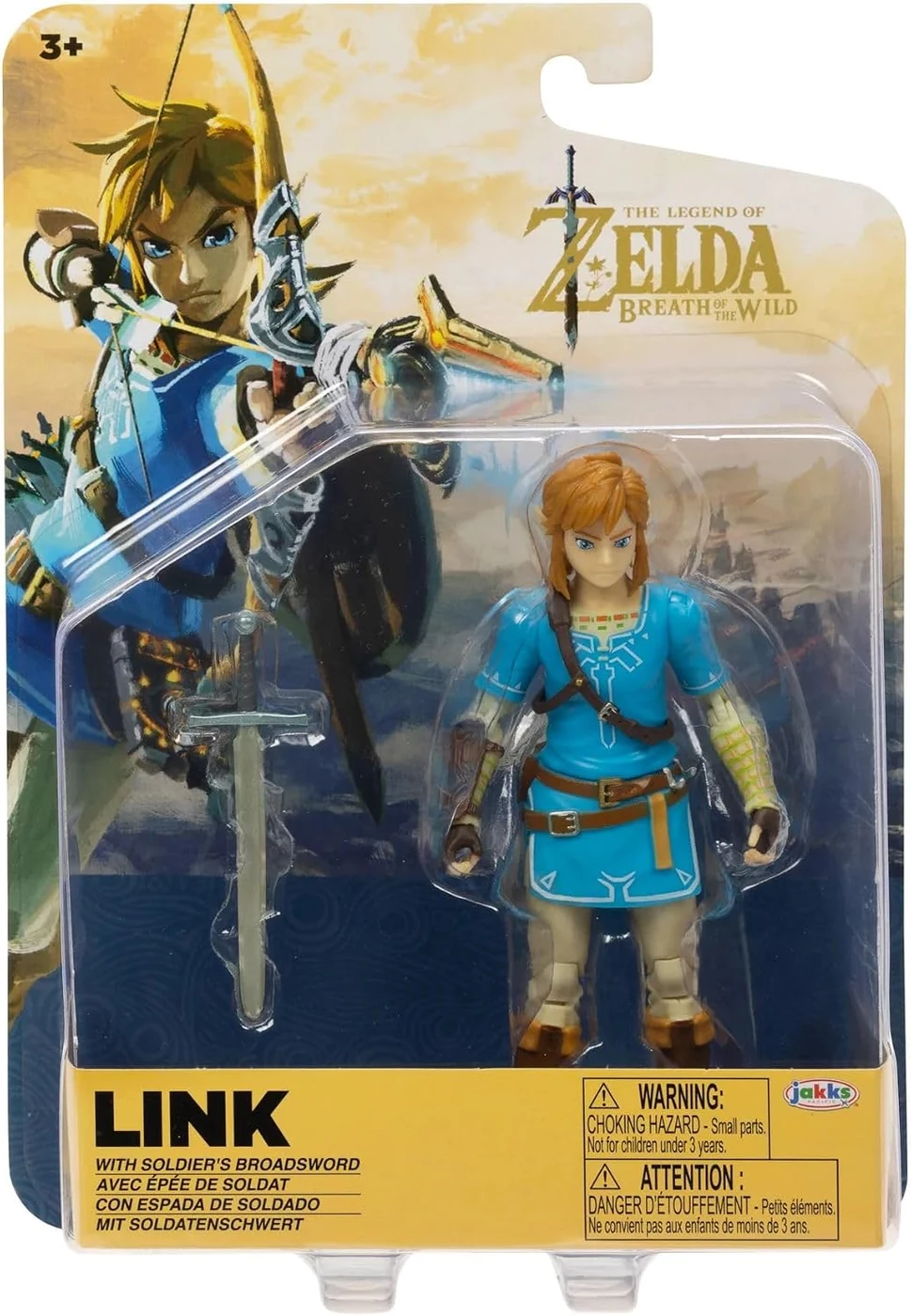 Nintendo The Legend of Zelda: Breath of The Wild 5-inch Action Figure Link with Soldier's Broadsword