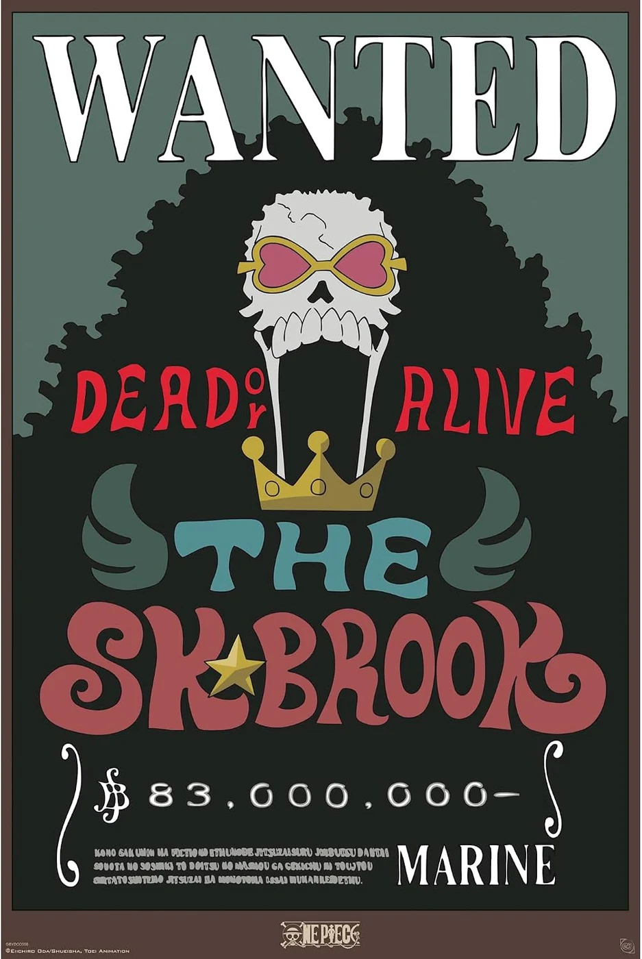 GB eye - ONE PIECE Maxi Wanted Brook Poster (91.5 x 61 cm)