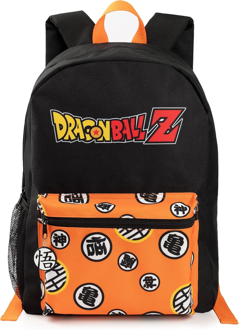 Dragon Ball Z Boys Backpack | Black & Orange Rucksack with Adjustable Straps | Goku Character Practical & Organised Luggage Sports School Bag For Kids | Anime TV Series Merchandise Gift
