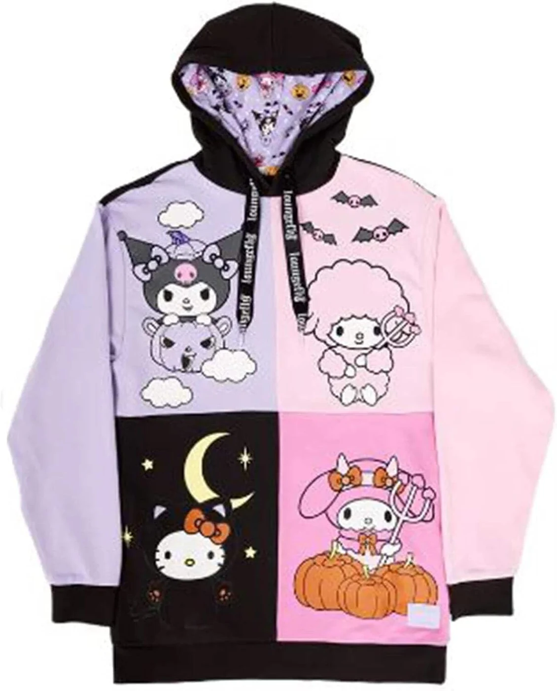 Loungefly LF SANRIO KUROMI AND MY MELODI HALLOWEEN HOODED SWEATSHIRT