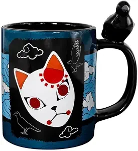 ABYSTYLE Demon Slayer Tanjiro Mug Buddy Ceramic Coffee Tea Mug Anime Manga Drinkware Office Home & Kitchen Merch Gift