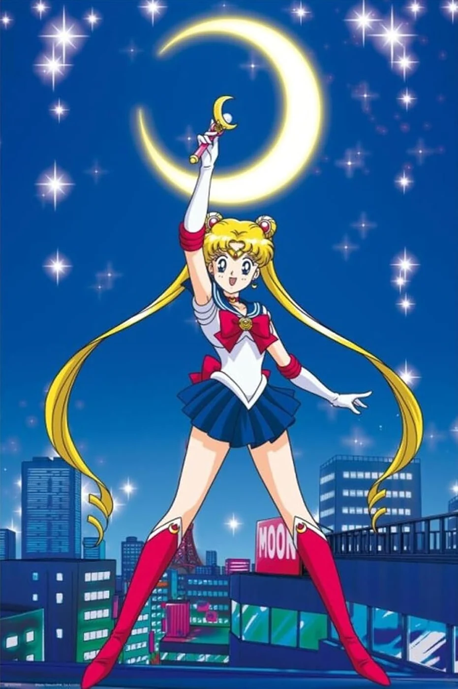 BUY ART FOR LESS Officially Licensed Sailor Moon - Sailor 24 x 36 Inch Art Poster - Decorative Print - Poster Paper - Ready to Frame