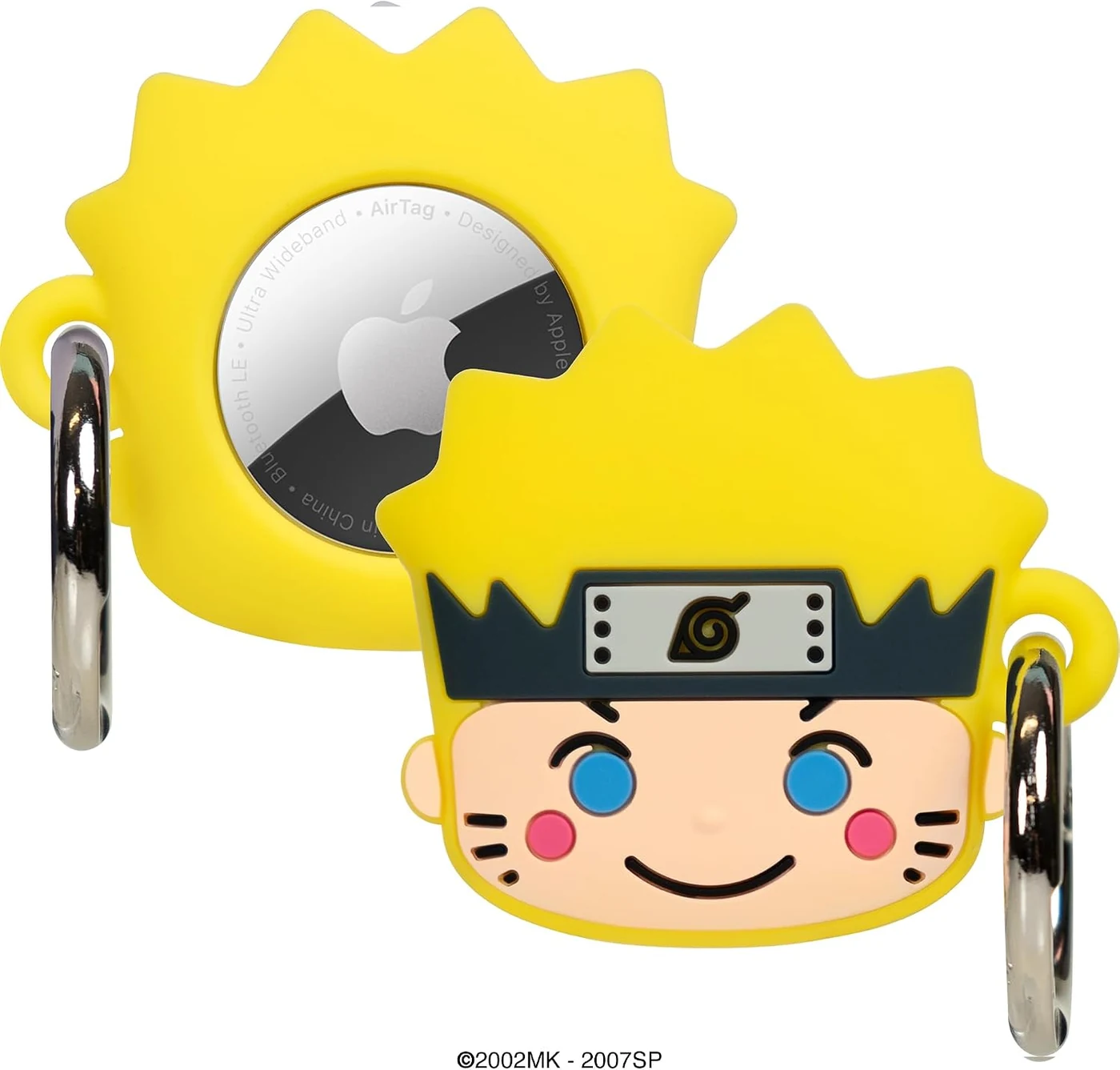 iFace Naruto Shippuden Anime Figure Case [Compatible with Apple AirTag/AirTag 2 ] – Silicone Protective Keychain Cover Holder [Carabiner Clip Included] – Naruto