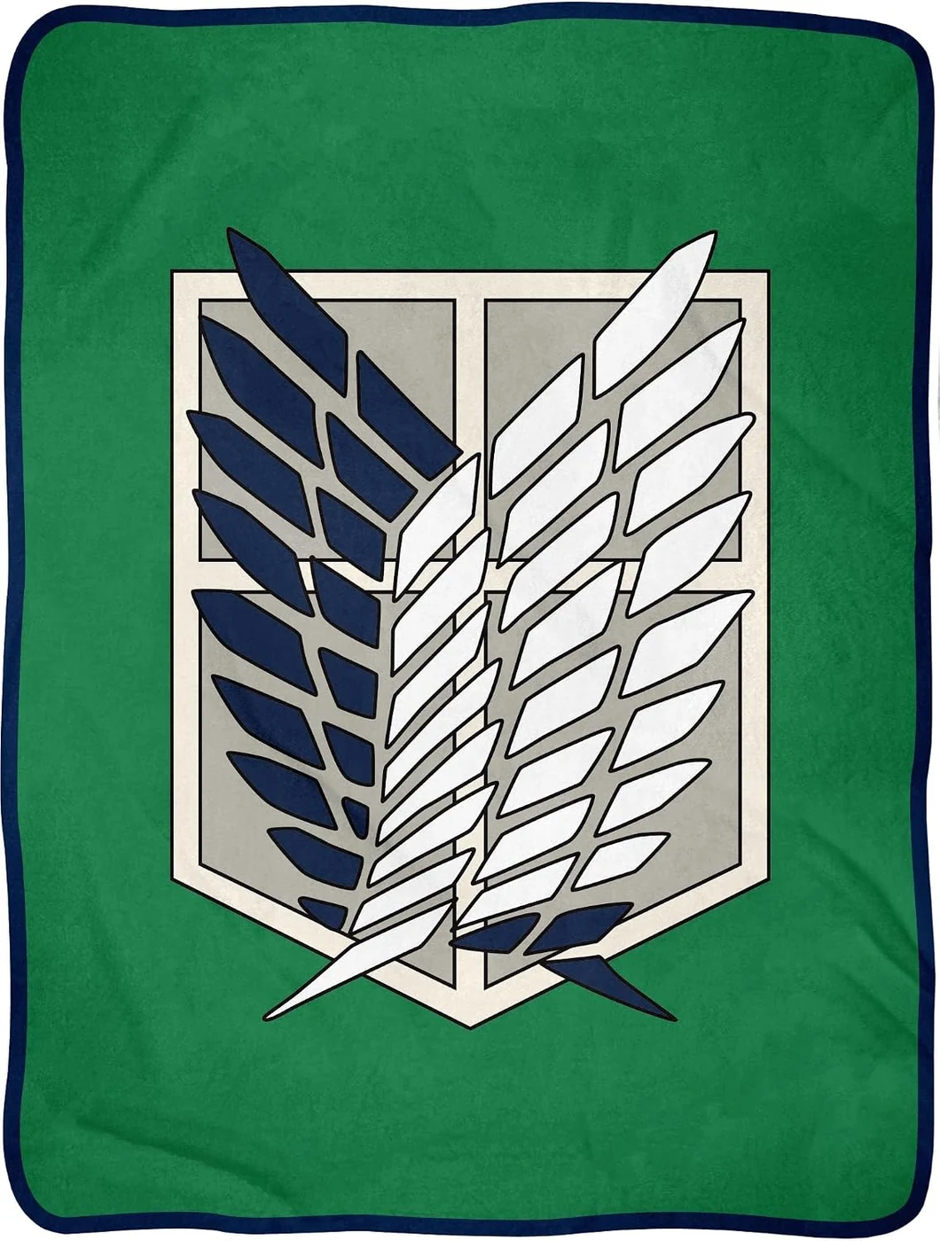 Attack on Titan Throw Blanket - Scout Regiment Logo Fuzzy Soft Fleece Throw Blanket for Bed or Couch 46" X 60"