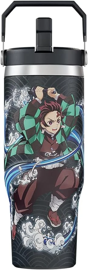 Demon Slayer Kimetsu No Yaiba Tanjiro Anime Tumbler, 30 Oz, Stainless Steel