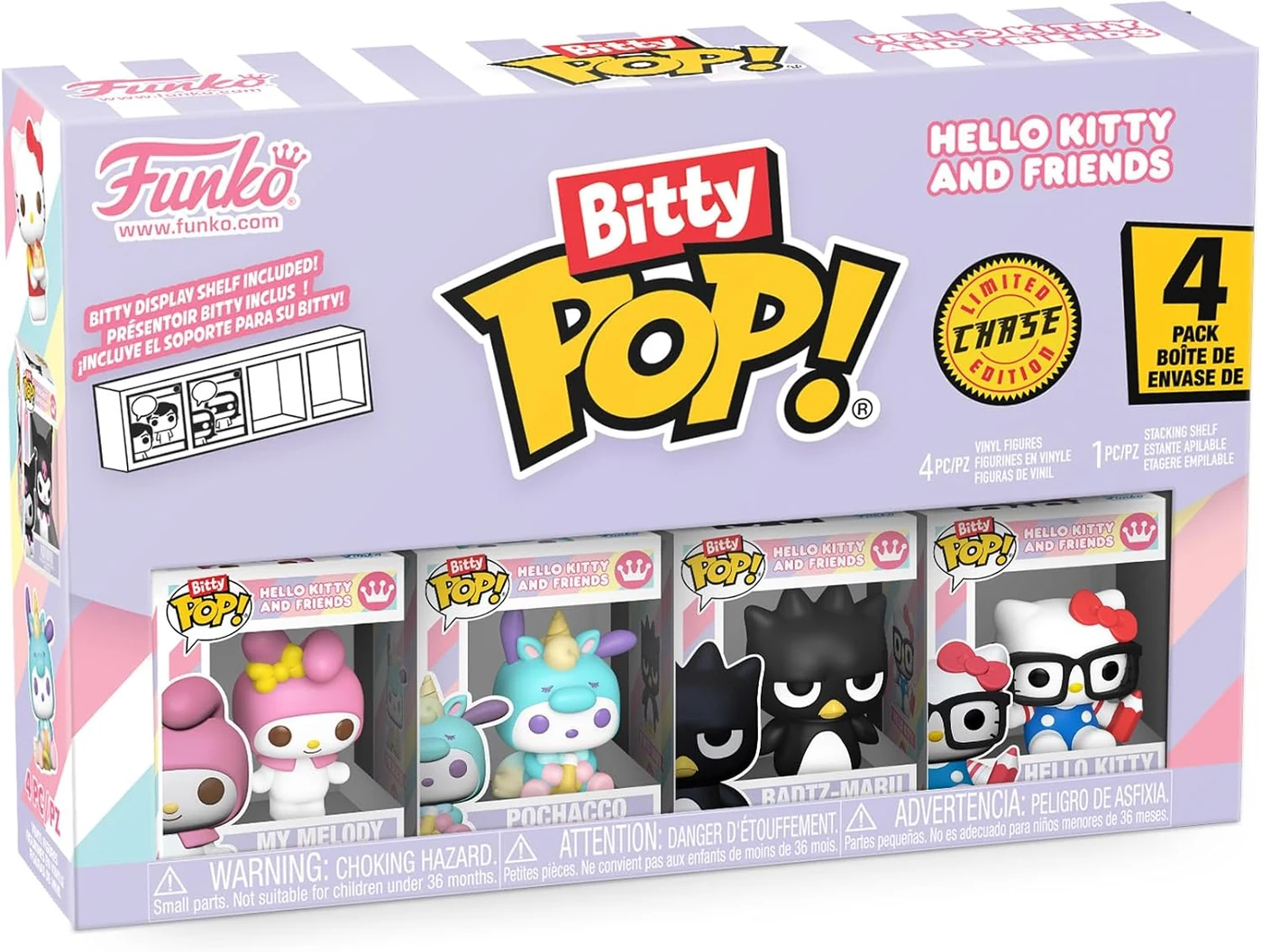 Funko Bitty POP! 4 Pack: Sanrio - My Melody, Pochacco (1 in 6 Chase Chance)