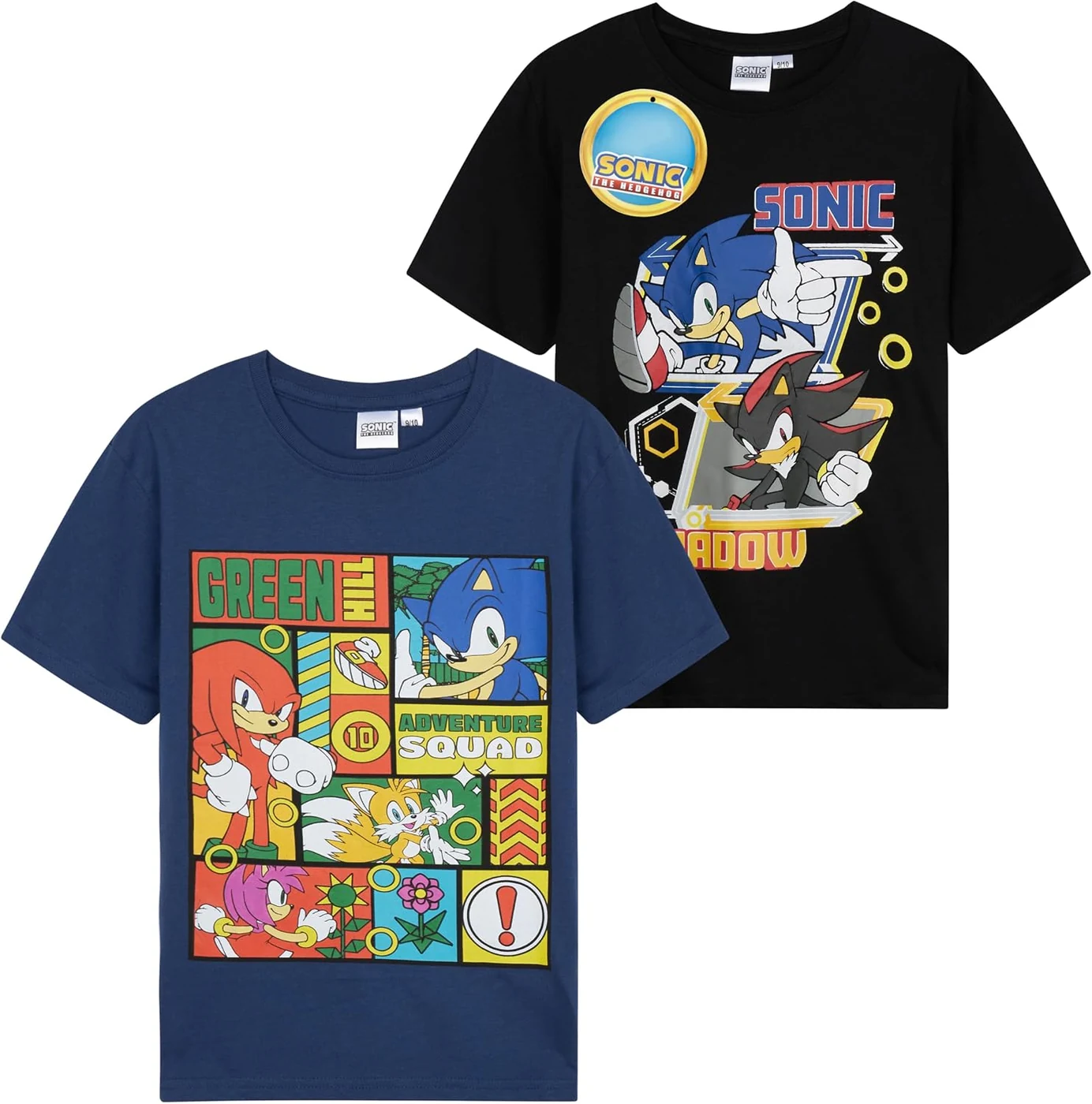 Get Trend Sonic the Hedgehog Boys Short Sleeve T Shirts, Kids Summer Crewneck Tops, Graphic Tees, Casual T-Shirt, 2-Pack