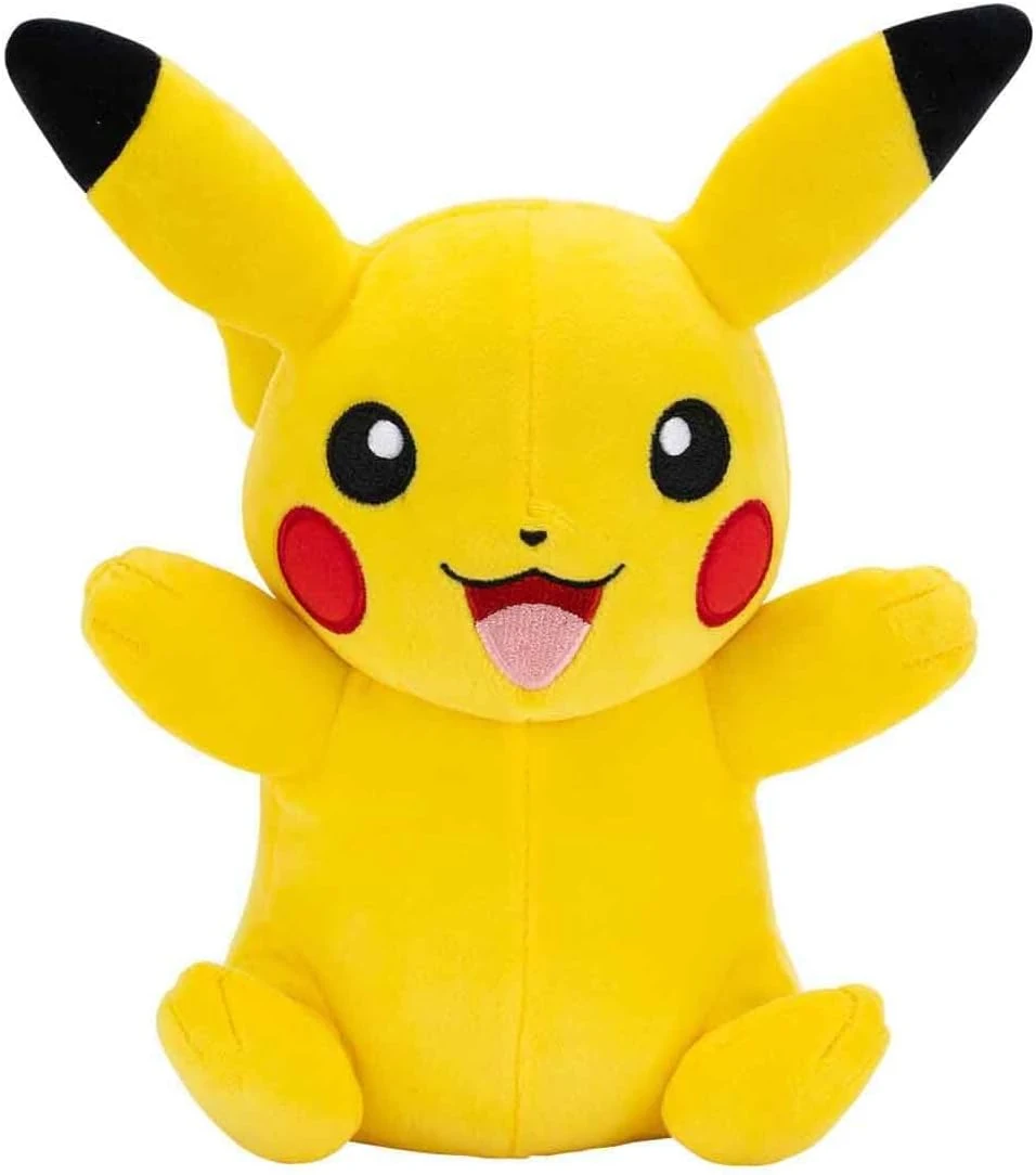 Pokemon Plush Pikachu - 20 cm high - Yellow/red - Official Pokémon Plush Toy for Kids 2+ Years