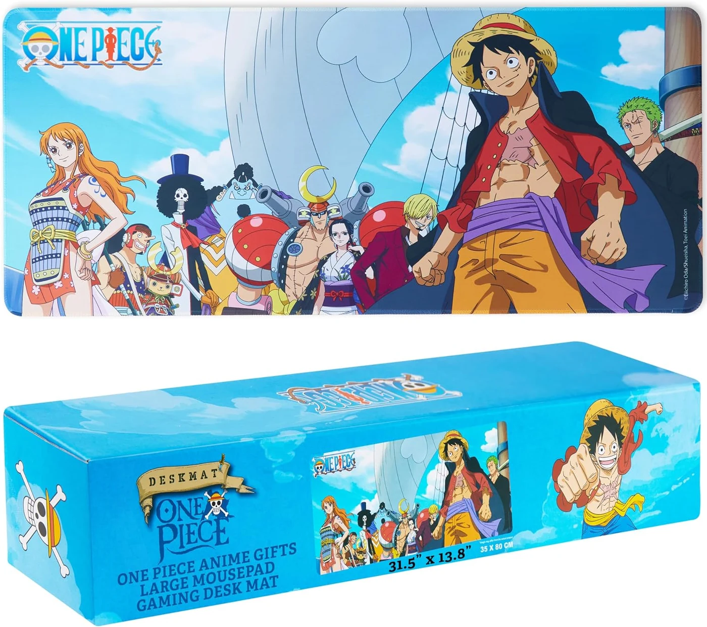 One Piece Gaming Desk Mat for Teens, Adults, 31.5 x 13.8” Non-Slip Surface, Anime Mouse Pad, Desk Decor, Gaming Mousepad, Gifts for Gamers (Multi One Piece)