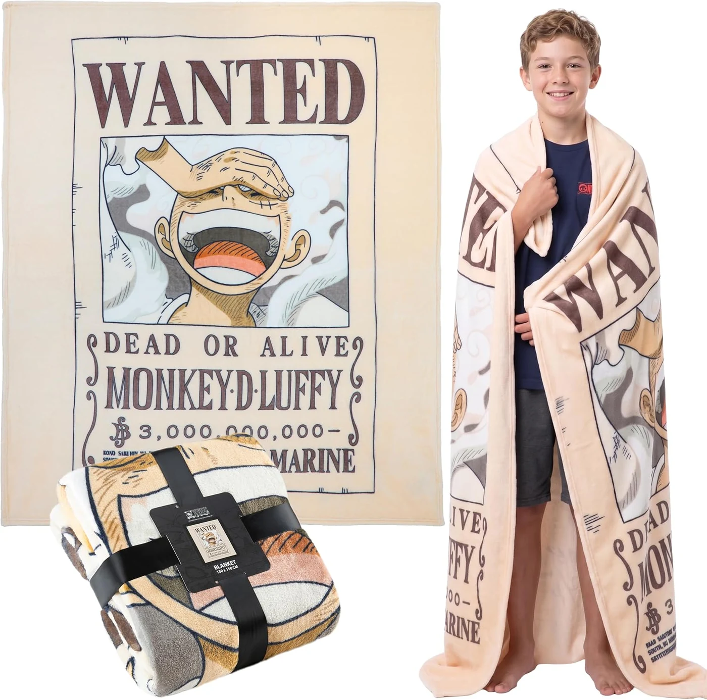 Get Trend One Piece Anime Fleece Throw Blanket for Boys, Teens, 51 x 59 in