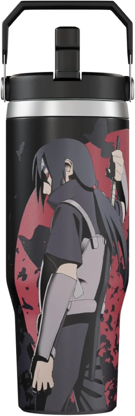 Naruto Itachi Bloodline Anime Tumbler with Lid, 30 Oz, Stainless Steel