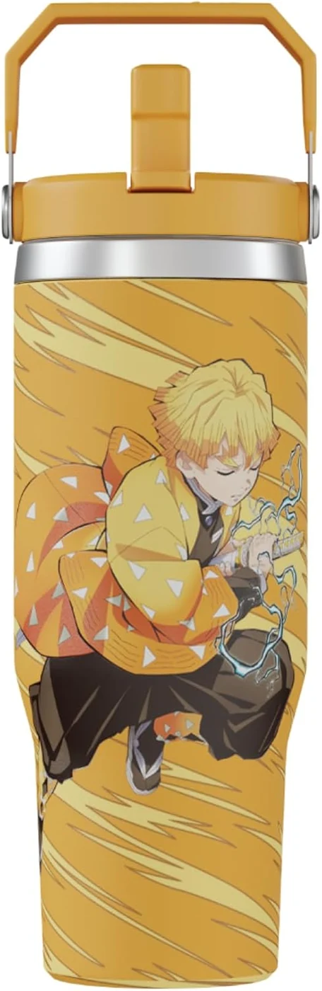 Demon Slayer Kimetsu No Yaiba Zenitsu Anime Tumbler, 30 Oz, Stainless Steel
