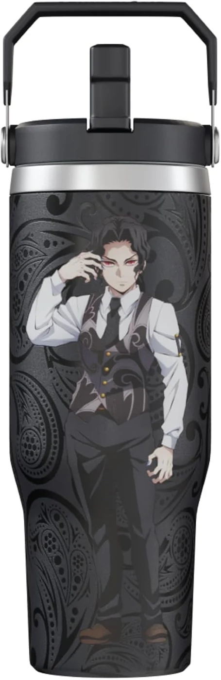 Demon Slayer Kimetsu No Yaiba Muzan Anime Tumbler, 30 Oz, Stainless Steel