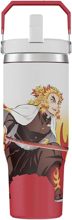 Demon Slayer Kimetsu No Yaiba Rengoku Flame Hashira Anime Tumbler, 30 Oz