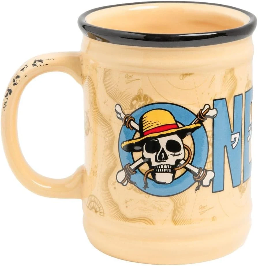 Paladone One Piece Official Licensed Netflix Ceramic Mug, Pirate Decor and Gift, Desk Accessory for All Ages, Coffee and Tea Drinkware for Series Fans, 350ml (11 fl oz)