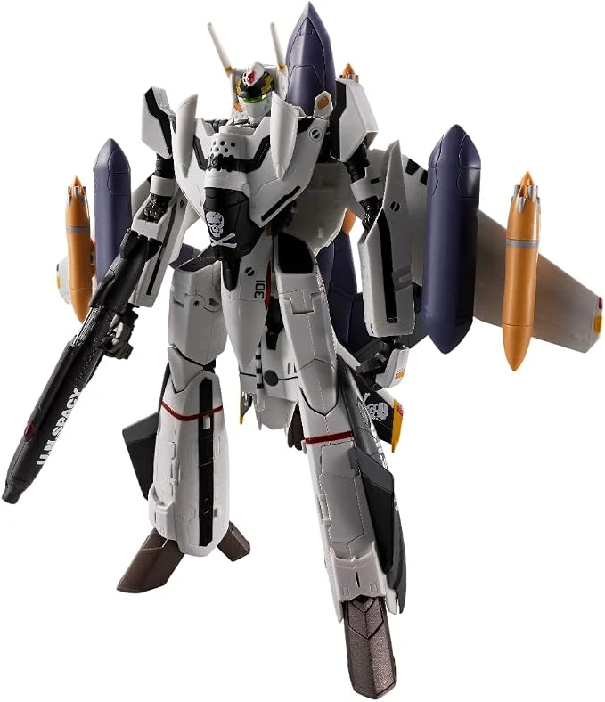 TAMASHII NATIONS - Macross - VF-0S Phoenix (Roy Focker Use) + QF-2200D-B Ghost Hi-Metal R Figure