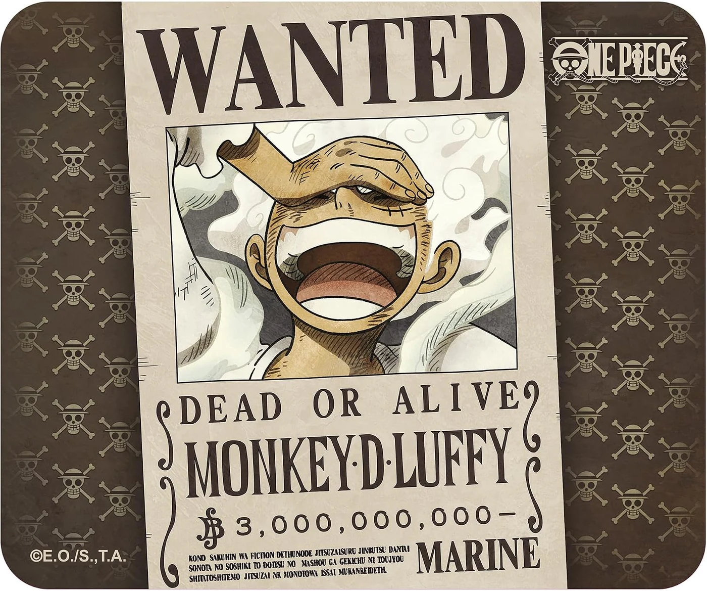 ABYSTYLE One Piece Wanted Luffy Poster Flexible Mousepad 9.25" x 7.7" Non Slip Rubber Mouse Pads Office Rectangle Mouse Mat Anime Manga Gift