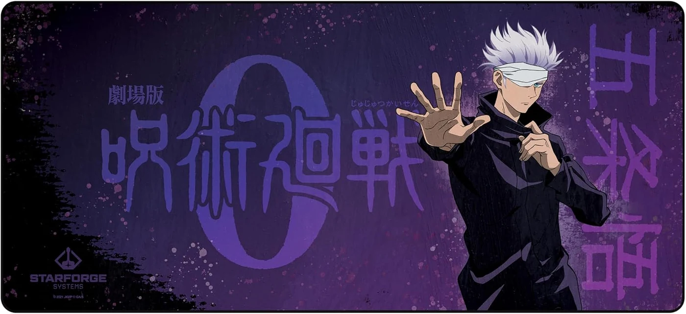 Starforge - Satoru Gojo - Jujutsu Kaisen 0 Gaming Desk Mat – Large Extended Mouse & Keyboard Pad