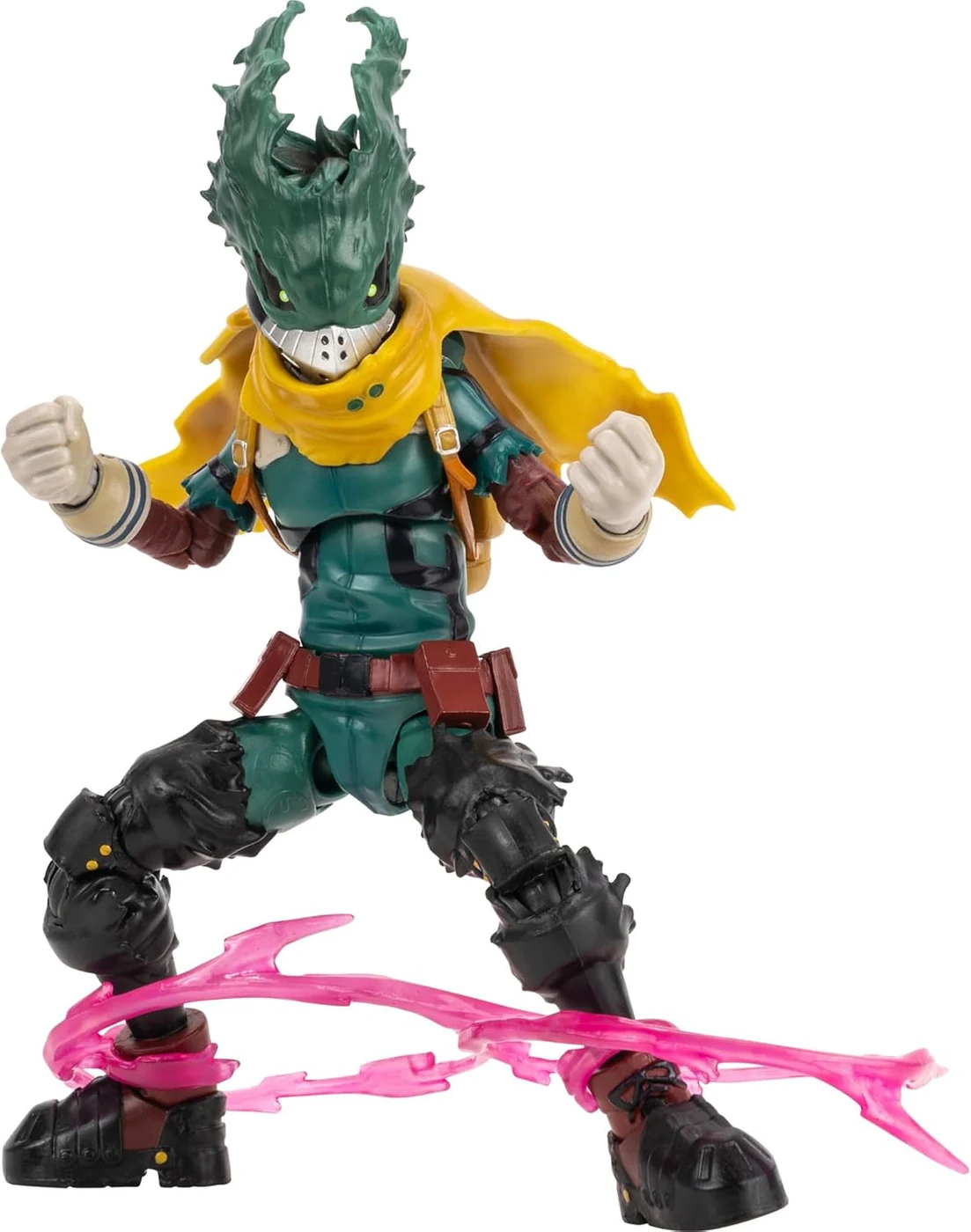 Total Anime Izuku Midoriya - 6.5-Inch Figure with Swappable Faceplates, Alternate Hands, Removable Backpack, and Energy Effects