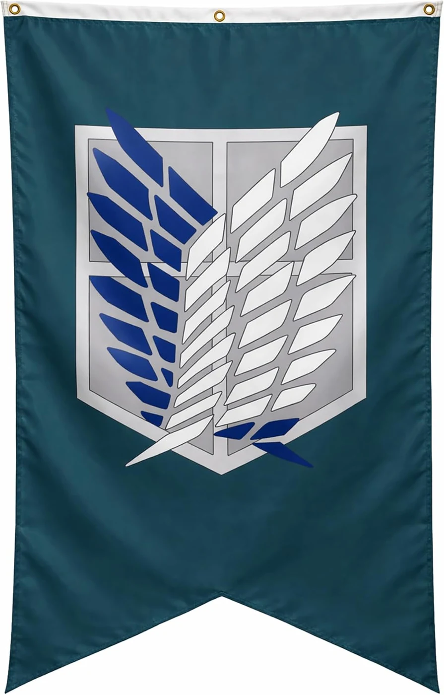 RARELEMON Attack On Titan Scout Regiment Logo Tapestry Wall Hanging Art 30" x 50"