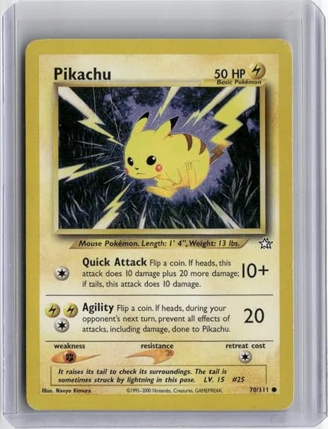 2000 PKM Neo Genesis Pikachu 70/111 Common TCG Trading Card Game Card