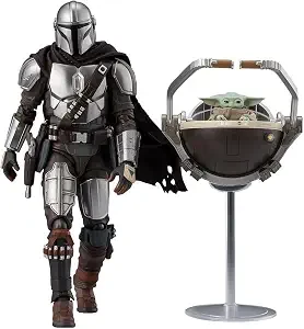 Tamashi Nations S.H. Figuarts Star Wars: Mandalorian & Grogo, Star Wars: The Mandalorian and Grogu, Approx. 5.9 inches (150 mm), PVC, ABS & Cloth Pre-painted Action Figure