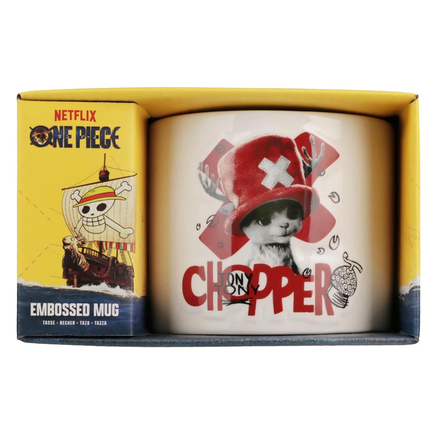 Paladone One Piece Chopper Embossed Ceramic Mug, 400ml Character Drinkware, Officially Licensed