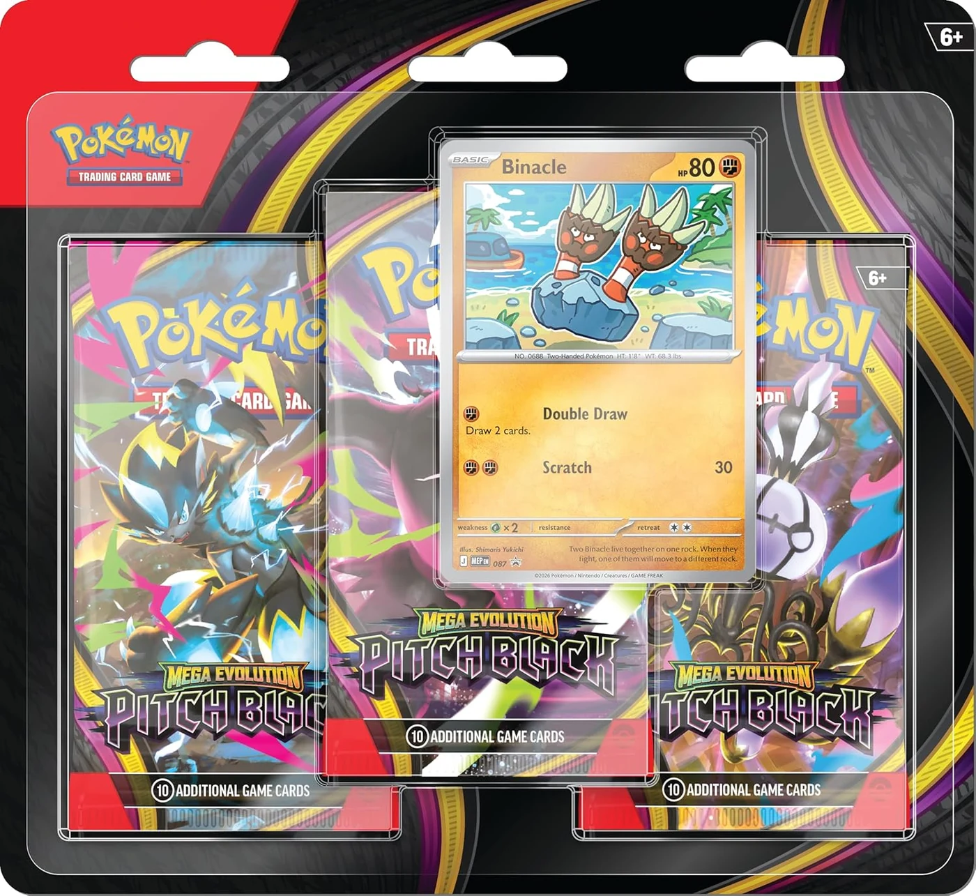Pokemon TCG: Mega Evolution - Pitch Black 3 Booster Pack Blister
