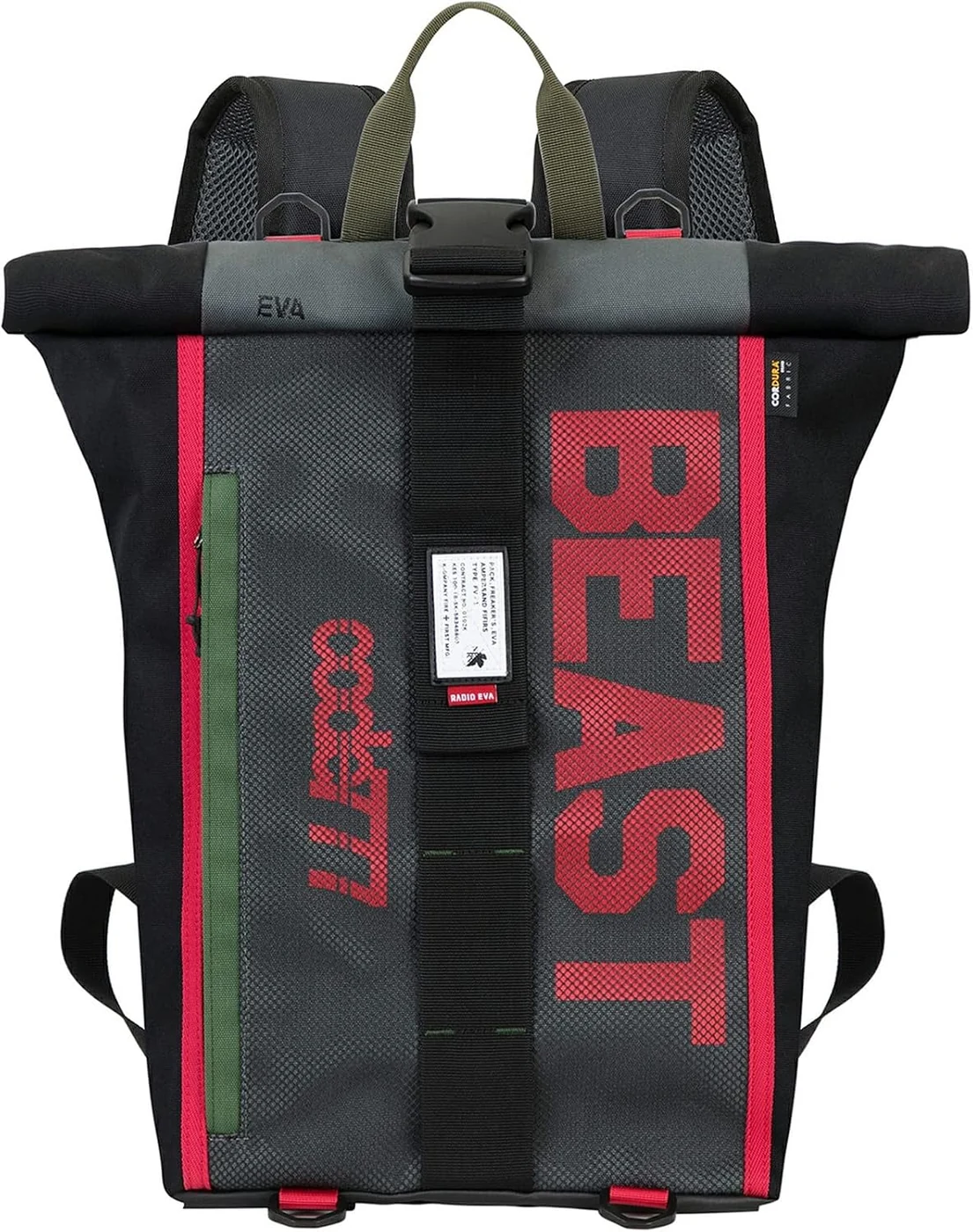 FIREFIRST Neon Genesis Evangelion 17″Water Resistant Anime Backpack,Grey